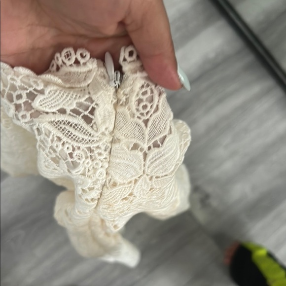 Emilio Pucci Cream White Lace One-Shoulder Mini Dress - Picture 4 of 15
